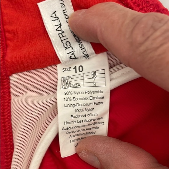 Baku Women’s Red Bikini Top Size 10 Adjustable Strap - Picture 6 of 11